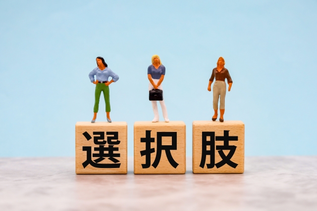 3つの選択肢立体図