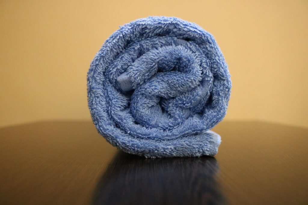 丸めたタオル正面